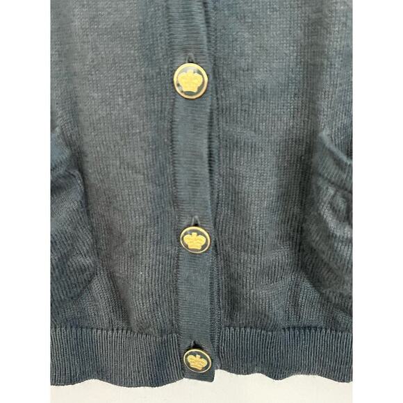 Vintage Juicy Couture Cotton Cashmere Gold Button Up Cardigan Women’s Sz S Gray - Picture 6 of 14